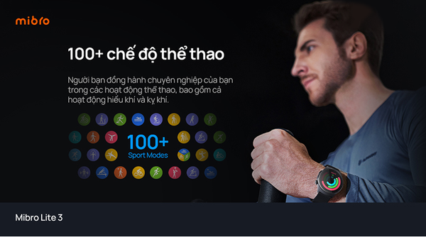 Đồng hồ thông minh Mibro Lite 3 100+ chế độ thể thao